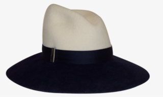 Navy X White Gigi Burris - Fedora