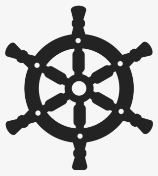 Boat Helm Rubber Stamp - Wooden Ship Wheel Hd