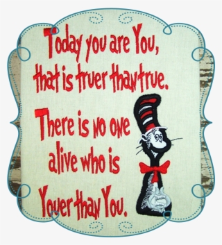 Dr Seuss Sayings Applique Machine Hat Quotes, Dr Seuss, - Cat In The Hat