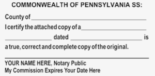 4926 Si True Copy Stamp - Copyright Text