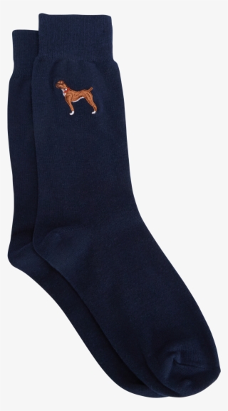 Navy Boxer Dog Sock - Sock