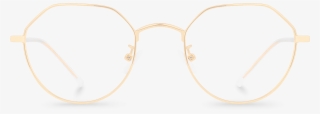Front View Of Osbourne Gold Oval Glasses Made From - Osborne Gold Polette