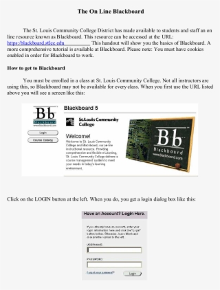 Get The Free Stlcc Edu Blackboard Login Form Online - Blackboard