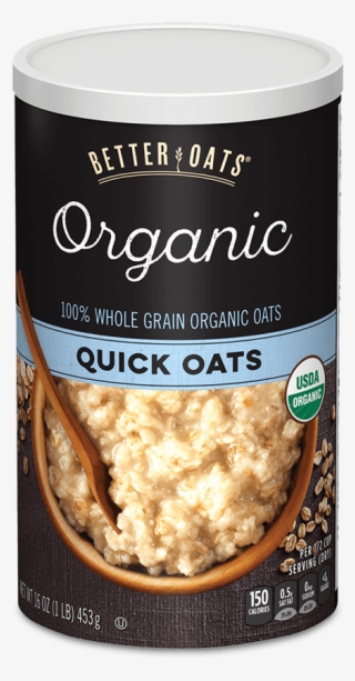Better Oats Organic Quick Oats Instant Oatmeal Tub - Organic Oatmeal
