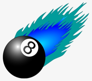 8 Ball Pool Clipart - 8 Ball With Flames