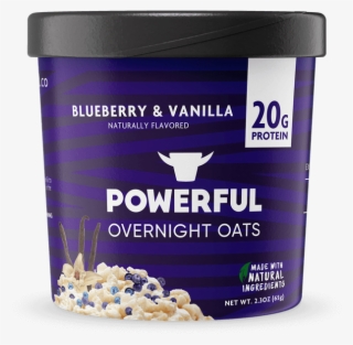 Blueberry & Vanilla Overnight Oats - Powerful Brand Overnight Oats Nutrition Facts