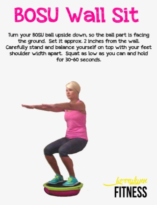 Picture Black And White Library Bosu Kerry Lynn Fitness - Bosu Wall Sit