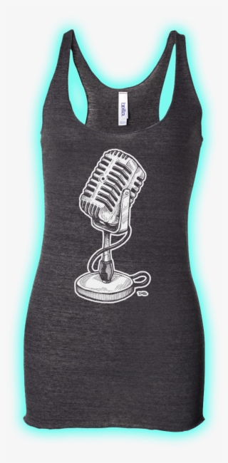 Vintage Microphone Ladies' Racerback Tank - Active Tank
