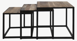3 Piece Square Coffee Table Set - Mesa De Centro Maison Du Monde