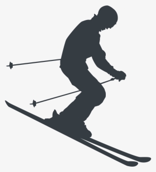 Athlete Silhouette - Ski Touring Vector