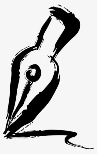 Vector Illustration Of Fountain Pen Nib Writing Instrument - Illustration
