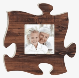 Puzzle Piece Frame-brown Stain - Picture Frame
