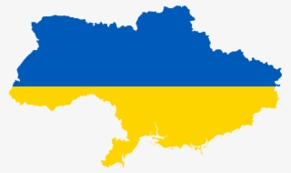 Flag-map Of Ukraine Without Crimea - Map Of Ukraine Without Crimea
