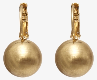 'tihomira' Scratched Gold Ball Earrings - Earrings