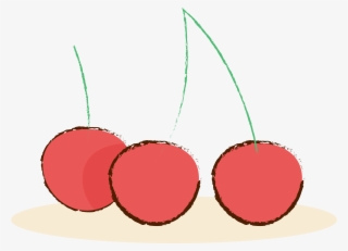 Cherry Hand Drawn Cartoon Gourmet Png And Vector Image