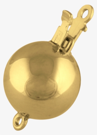 Polished Ball Clasp 585/- Yellow Gold - Locket