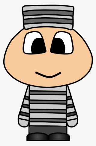 Prisoner, Uniform, Big Eyes, Cartoon Person - Cartoon