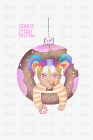 #donut #girl - Illustration