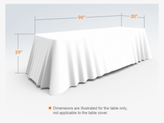 8ft White Versatile Loose Table Throw With Round Corners - Tablecloth