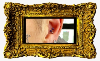 Triple Cartilage Piercing - Victorian Picture Frames Png