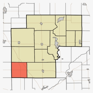 Map Highlighting Round Grove Township, White County, - Diagram