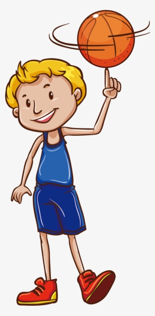 Balloon Clipart Basketball - Basketball Player Cartoon Png