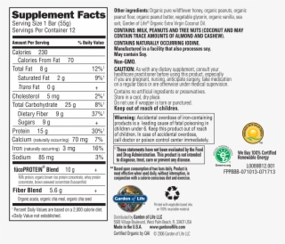 Based Upon Consumption Of Two Bars Daily - Nutrition Facts