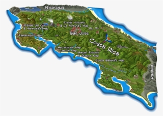 Hand Drawing Map Of Costa Rica, Mapa De Costa Rica - Costa Rica Map Landforms