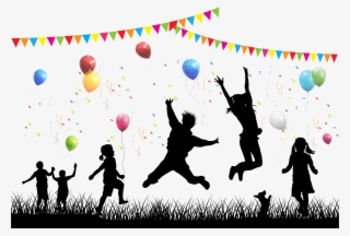 Kids Playing Silhouette Png - Party Animation