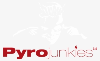 Pyrojunkies Logo White & Red - Calligraphy