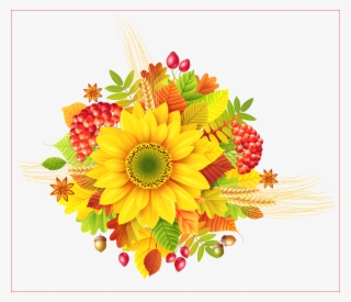 Lovely Fall Leaf Border - Transparent Background Fall Clipart