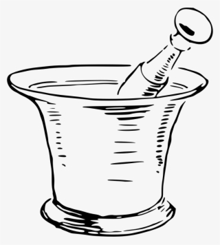 Medium Image - Mortar Pestle Black And White Clipart