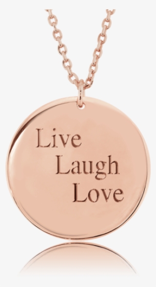 Nahu Love Letters Necklace Live Laugh Love Rose Plated - Locket