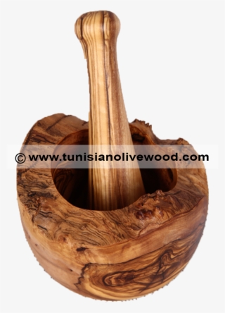 Olive Wood Mortar & Pastle Mortar And Pestle, Wood - Chair