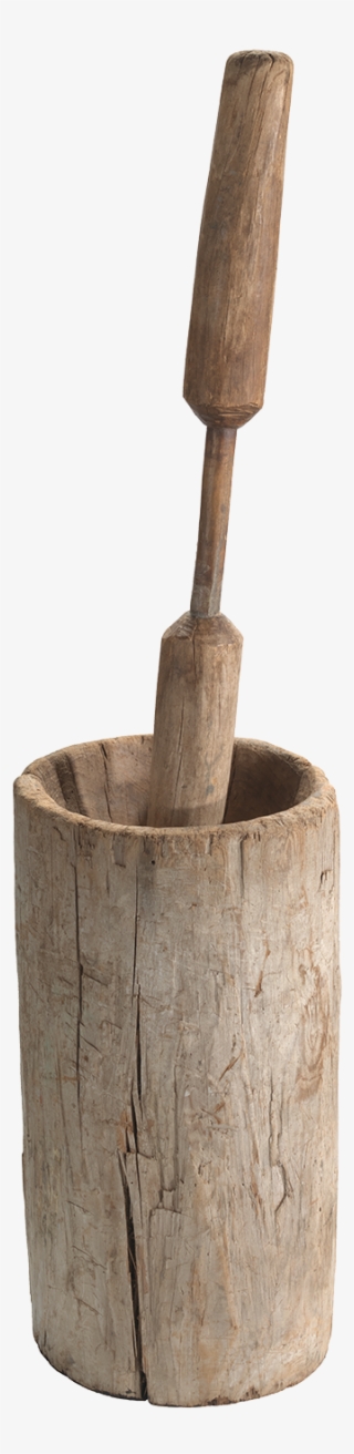 Mortar And Pestle For Pounding Grain - Driftwood