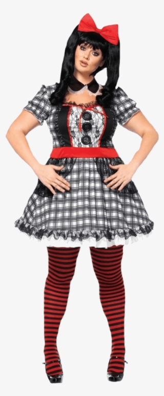 Leg Avenue Plus Size Darling Babydoll Costume - Killer Doll Costume Plus Size