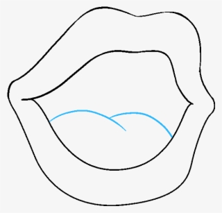 How To Draw Mouth And Tongue - Line Art