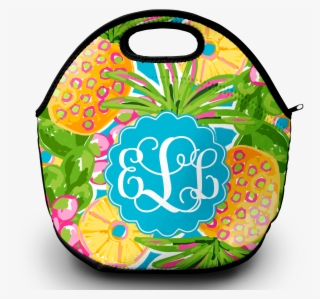 Monogram Lunch Bag Pineapple Paradise - Circle