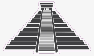 Aztec Pyramid In Central Mexico Sticker - Aztec Pyramid Cartoon