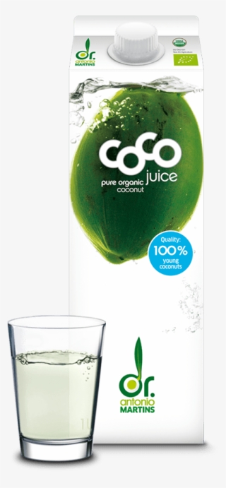 Coconut Water Glass Pure Kokoswasser Pur Glas - Coco Juice Dr Antonio Martins