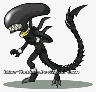 Xenomorph Clipart Chibi - Alien Xenomorph Drawing Cartoon