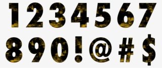 Numbers Grunge Bold - Cross