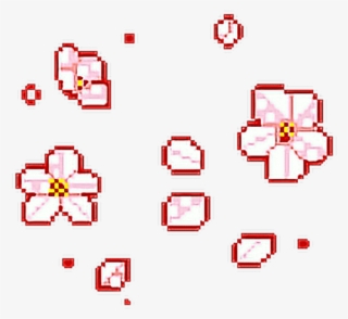 Flower Pink Pixel Tumblr Fundo Tumblrgirl - Cherry Blossom Gif Png