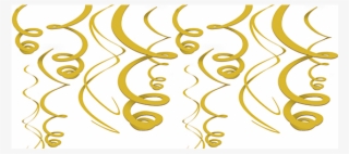 Yellow 22″ Swirl Decorations 12ct - Hanging Decor For Classroom