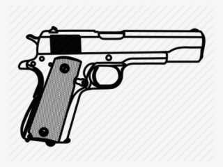Drawn Pistol M1911 - Gun Drawing Png