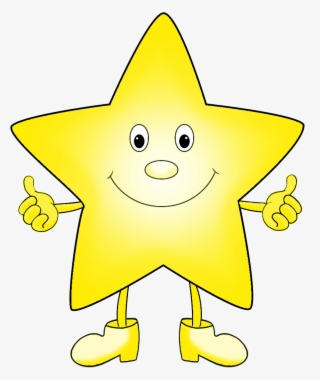 Bright Star Clipart - Green Star Funny