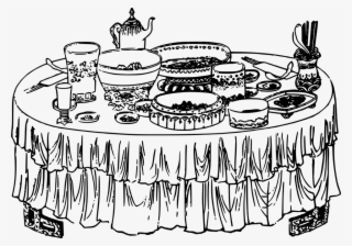 Free Vector Graphic - Table With Food Drawing