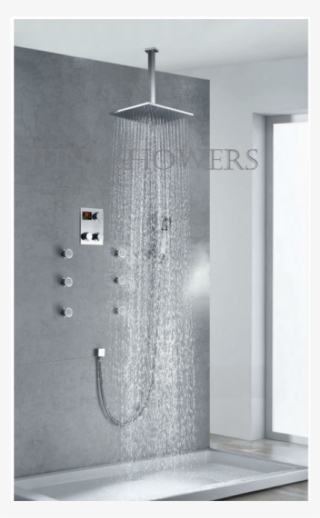 Thermostatic Ceiling Mount Large Shower Head In-wall - Wall Shower Heads