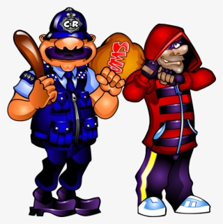 Cops `n´robbers Millionaries Row - Cartoon