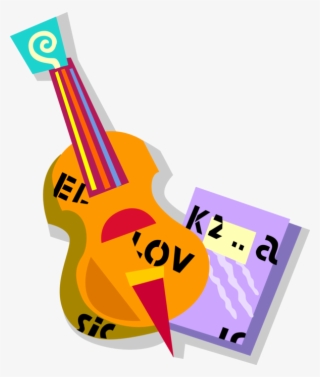 Vector Illustration Of Cello Stringed Musical Instrument